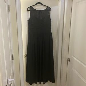 Camille La Vie Lace Illusion Neckline Dress